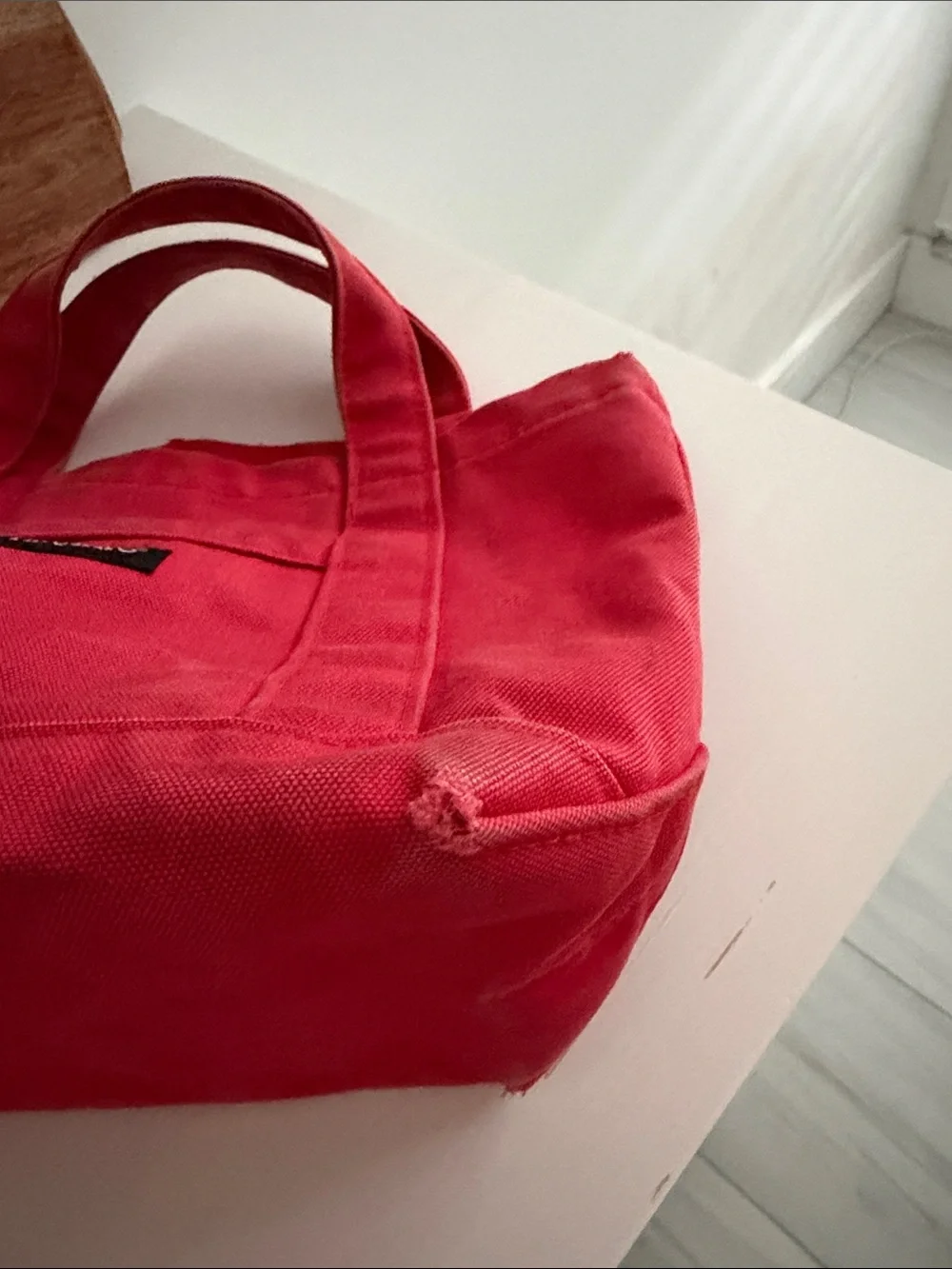 Marimekko Red Canvas Vintage Mini Tote AS IS